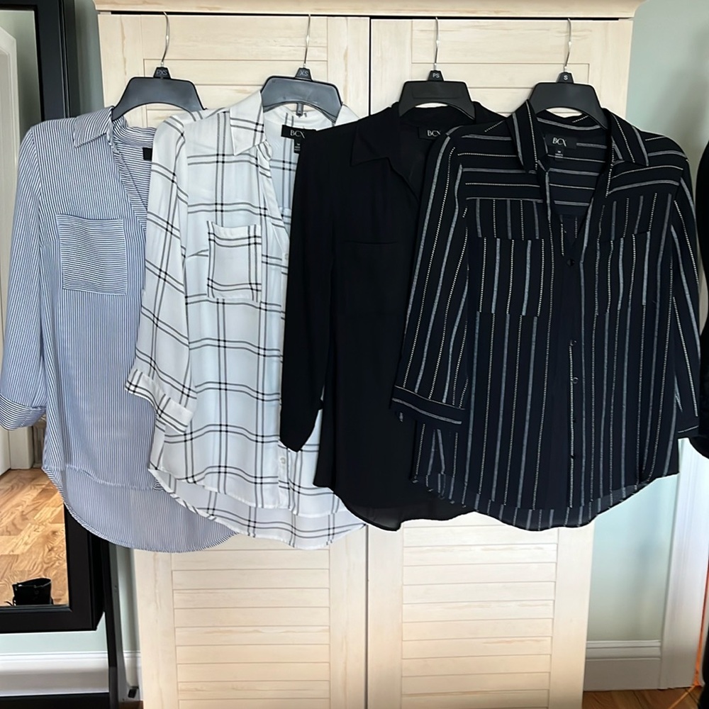 BCX Womans Button up shirts.  All 4 Size Medium